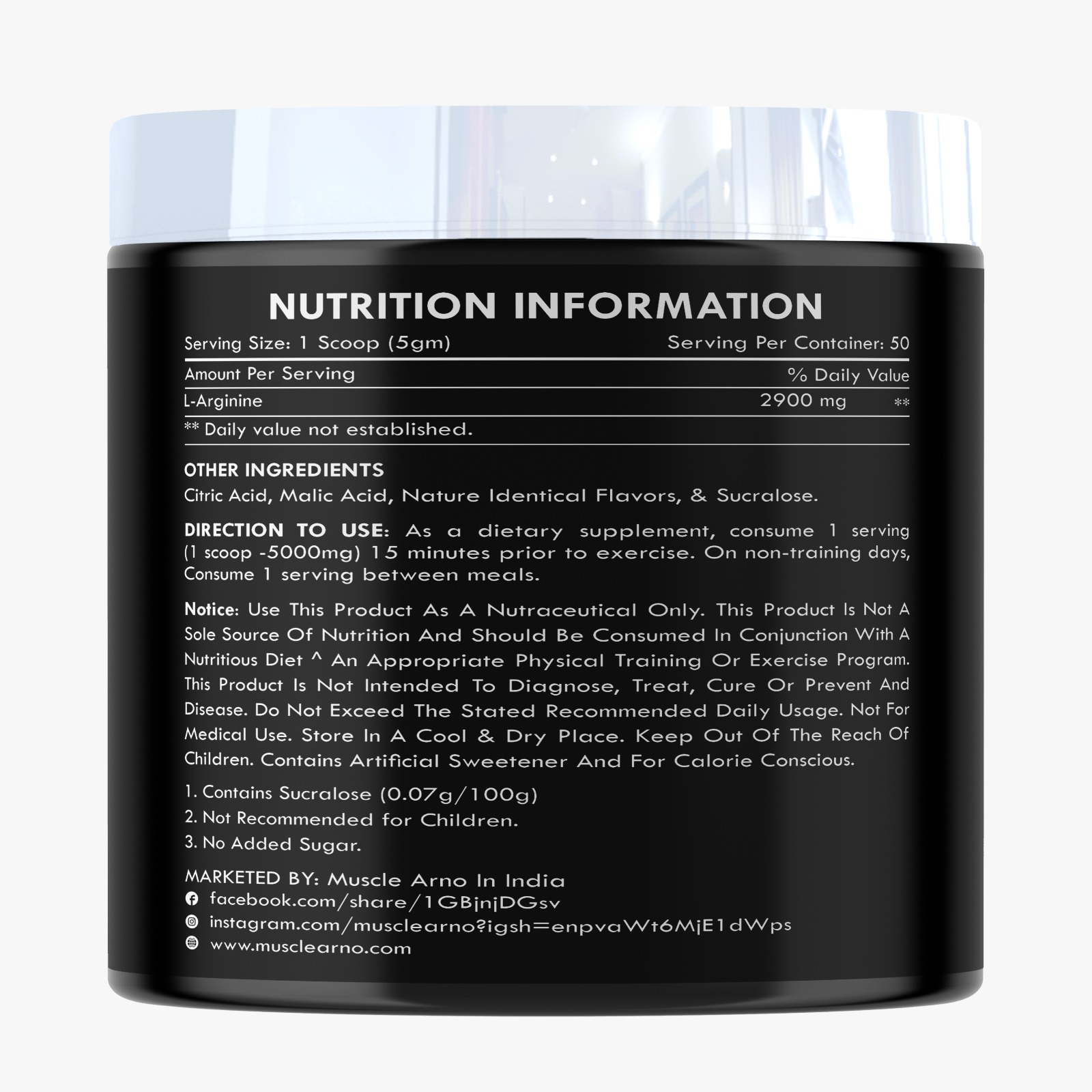 Muscle Arno L-Arginine – Boost Nitric Oxide & Circulation - Image 3