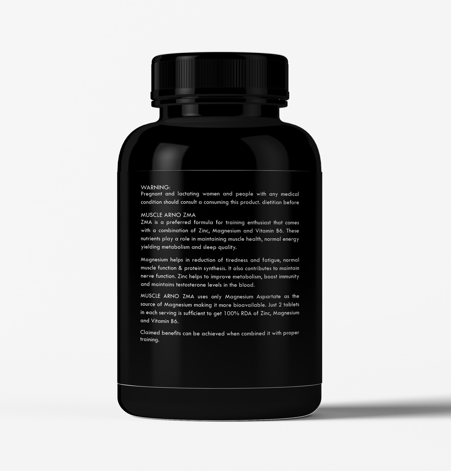 Muscle Arno ZMA – Zinc & Magnesium Supplement (90 Veg Capsules) - Image 2